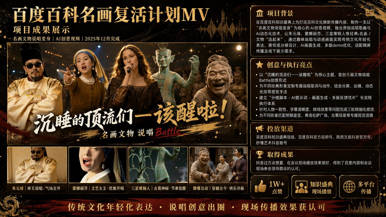 百度百科名画复活计划 AI 音画 MV