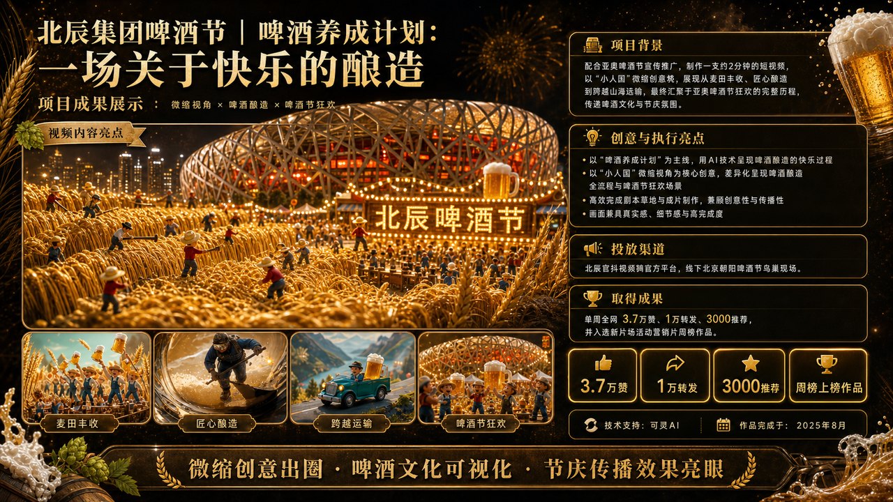 北辰集团啤酒节啤酒养成计划 AI 视频
